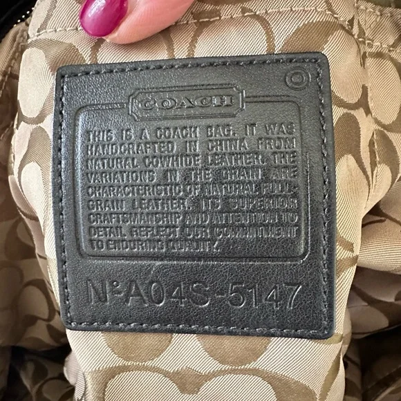 VINTAGE COACH BLACK LEATHER HAMPTON TOTE 5147 - Picture 11 of 11